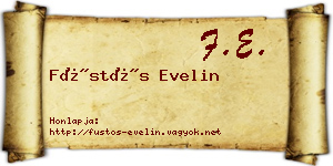 Füstös Evelin névjegykártya