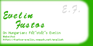 evelin fustos business card